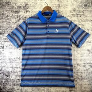 Nike Golf Dri-Fit Tour Striped Blue Polo Shirt - Men's Large -Troon Golf Kapalua